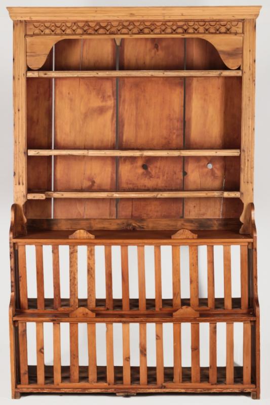 A CONTINENTAL PINE CHICKEN COOP CUPBOARD 