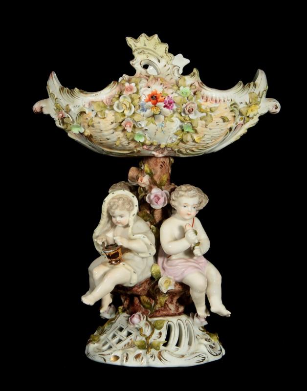 A SCHIERHOLZ PORCELAIN FOUR SEASONS CENTERPIECE