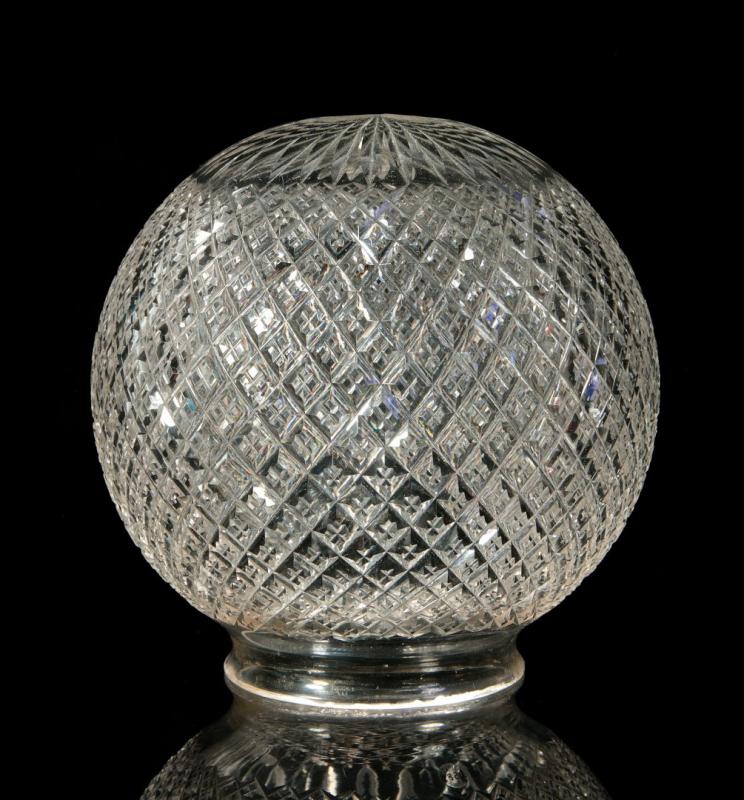 AN ABP CUT GLASS LIGHT GLOBE