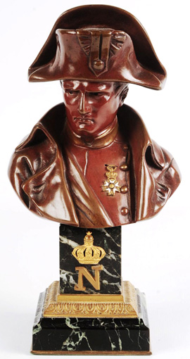 One of Three, Napoleonic Theme 19th C. Bronze Sculptures